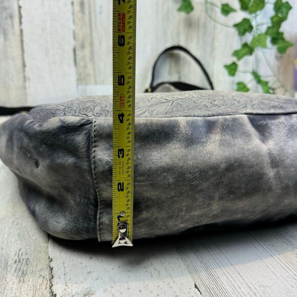 Civico 93 ITALY Embossed Vintage Leather Satchel, Shoulder Handbag, Purse - Picture 9 of 12